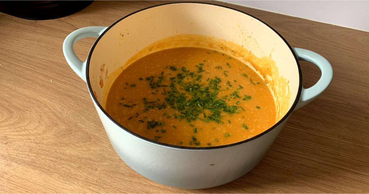 Carrot and Sweet Potato Soup - Dinner With Evie